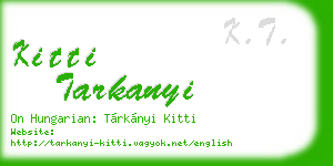 kitti tarkanyi business card